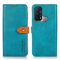 Coque Portefeuille Livre Cuir Etui Clapet N07P pour Oppo Reno5 A Cyan