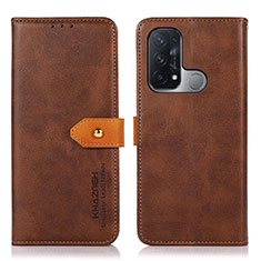 Coque Portefeuille Livre Cuir Etui Clapet N07P pour Oppo Reno5 A Marron