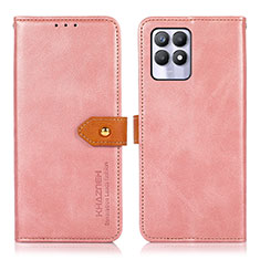 Coque Portefeuille Livre Cuir Etui Clapet N07P pour Realme 8i Rose