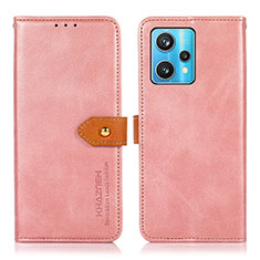 Coque Portefeuille Livre Cuir Etui Clapet N07P pour Realme 9 4G Rose