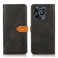 Coque Portefeuille Livre Cuir Etui Clapet N07P pour Realme C53 India Noir