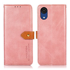 Coque Portefeuille Livre Cuir Etui Clapet N07P pour Samsung Galaxy A03 Core Rose