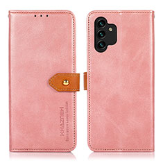 Coque Portefeuille Livre Cuir Etui Clapet N07P pour Samsung Galaxy A13 4G Rose