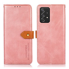 Coque Portefeuille Livre Cuir Etui Clapet N07P pour Samsung Galaxy A52 4G Rose