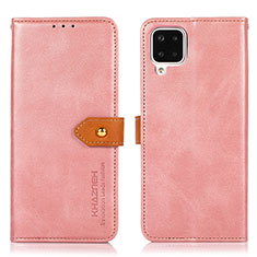 Coque Portefeuille Livre Cuir Etui Clapet N07P pour Samsung Galaxy F12 Rose
