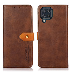 Coque Portefeuille Livre Cuir Etui Clapet N07P pour Samsung Galaxy M32 4G Marron