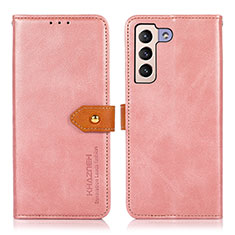 Coque Portefeuille Livre Cuir Etui Clapet N07P pour Samsung Galaxy S22 5G Rose