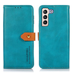 Coque Portefeuille Livre Cuir Etui Clapet N07P pour Samsung Galaxy S24 5G Cyan