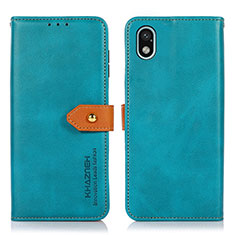 Coque Portefeuille Livre Cuir Etui Clapet N07P pour Sony Xperia Ace III SO-53C Cyan