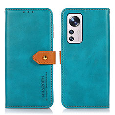 Coque Portefeuille Livre Cuir Etui Clapet N07P pour Xiaomi Mi 12 5G Cyan