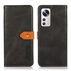 Coque Portefeuille Livre Cuir Etui Clapet N07P pour Xiaomi Mi 12 Lite 5G Noir