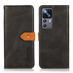 Coque Portefeuille Livre Cuir Etui Clapet N07P pour Xiaomi Mi 12T Pro 5G Noir