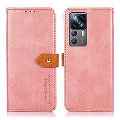 Coque Portefeuille Livre Cuir Etui Clapet N07P pour Xiaomi Mi 12T Pro 5G Rose