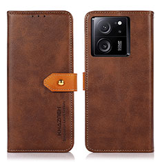 Coque Portefeuille Livre Cuir Etui Clapet N07P pour Xiaomi Mi 13T 5G Marron