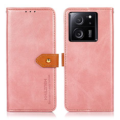 Coque Portefeuille Livre Cuir Etui Clapet N07P pour Xiaomi Mi 13T 5G Rose