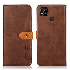 Coque Portefeuille Livre Cuir Etui Clapet N07P pour Xiaomi POCO C31 Marron