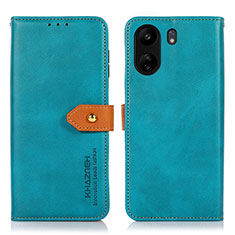 Coque Portefeuille Livre Cuir Etui Clapet N07P pour Xiaomi Poco C65 Cyan