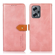 Coque Portefeuille Livre Cuir Etui Clapet N07P pour Xiaomi Poco X4 GT 5G Rose