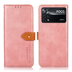 Coque Portefeuille Livre Cuir Etui Clapet N07P pour Xiaomi Redmi Note 11E Pro 5G Rose