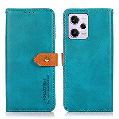 Coque Portefeuille Livre Cuir Etui Clapet N07P pour Xiaomi Redmi Note 12 Explorer Cyan