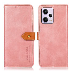 Coque Portefeuille Livre Cuir Etui Clapet N07P pour Xiaomi Redmi Note 12 Explorer Rose