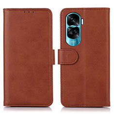 Coque Portefeuille Livre Cuir Etui Clapet N08P pour Huawei Honor 90 Lite 5G Marron