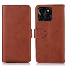 Coque Portefeuille Livre Cuir Etui Clapet N08P pour Huawei Honor X8b Marron