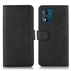 Coque Portefeuille Livre Cuir Etui Clapet N08P pour Motorola Moto E13 Noir