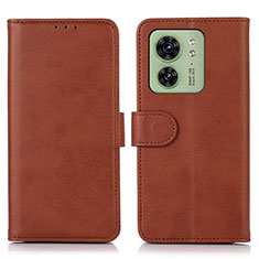 Coque Portefeuille Livre Cuir Etui Clapet N08P pour Motorola Moto Edge (2023) 5G Marron