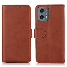 Coque Portefeuille Livre Cuir Etui Clapet N08P pour Motorola Moto G 5G (2023) Marron