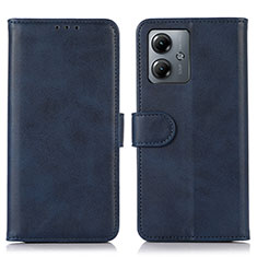 Coque Portefeuille Livre Cuir Etui Clapet N08P pour Motorola Moto G14 Bleu