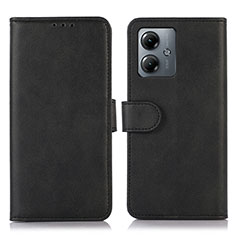 Coque Portefeuille Livre Cuir Etui Clapet N08P pour Motorola Moto G14 Noir