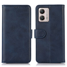 Coque Portefeuille Livre Cuir Etui Clapet N08P pour Motorola Moto G53y 5G Bleu