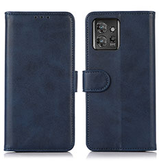 Coque Portefeuille Livre Cuir Etui Clapet N08P pour Motorola ThinkPhone 5G Bleu