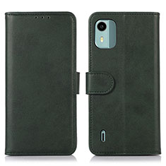 Coque Portefeuille Livre Cuir Etui Clapet N08P pour Nokia C12 Plus Vert