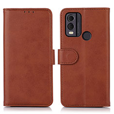 Coque Portefeuille Livre Cuir Etui Clapet N08P pour Nokia C22 Marron