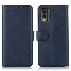 Coque Portefeuille Livre Cuir Etui Clapet N08P pour Nokia C32 Bleu