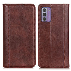 Coque Portefeuille Livre Cuir Etui Clapet N08P pour Nokia G42 5G Marron