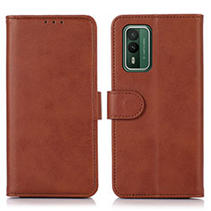 Coque Portefeuille Livre Cuir Etui Clapet N08P pour Nokia XR21 Marron