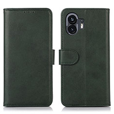 Coque Portefeuille Livre Cuir Etui Clapet N08P pour Nothing Phone 2 Vert