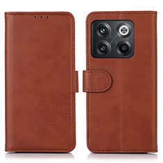 Coque Portefeuille Livre Cuir Etui Clapet N08P pour OnePlus 10T 5G Marron