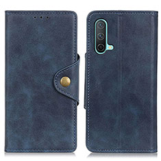 Coque Portefeuille Livre Cuir Etui Clapet N08P pour OnePlus Nord CE 5G Bleu