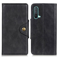 Coque Portefeuille Livre Cuir Etui Clapet N08P pour OnePlus Nord CE 5G Noir