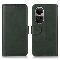 Coque Portefeuille Livre Cuir Etui Clapet N08P pour Oppo Reno10 5G Vert