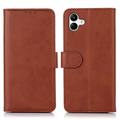 Coque Portefeuille Livre Cuir Etui Clapet N08P pour Samsung Galaxy A04 4G Marron