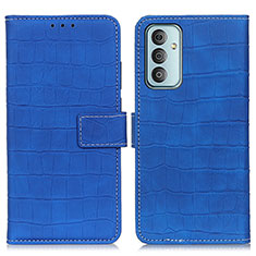 Coque Portefeuille Livre Cuir Etui Clapet N08P pour Samsung Galaxy M13 4G Bleu