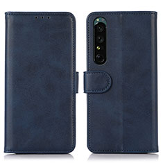 Coque Portefeuille Livre Cuir Etui Clapet N08P pour Sony Xperia 1 IV Bleu