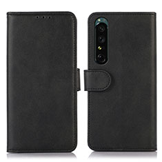 Coque Portefeuille Livre Cuir Etui Clapet N08P pour Sony Xperia 1 IV SO-51C Noir