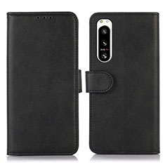 Coque Portefeuille Livre Cuir Etui Clapet N08P pour Sony Xperia 5 IV Noir