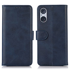 Coque Portefeuille Livre Cuir Etui Clapet N08P pour Sony Xperia 5 V Bleu